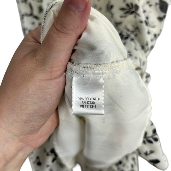 Soft Girl Floral Ruffle Dress Converse One Star Ivory Black Size S - Picture 6 of 7